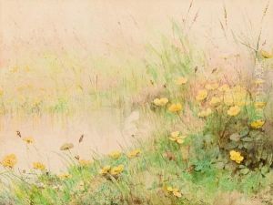 Wild Yellow Primroses by Fidelia Bridges