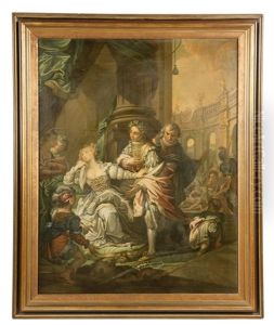 Salome Presenting The Head Of John The Baptist To Herod And Herodias by Claude Vignon