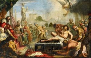 Martyrium Des Heiligen Laurentius by Claude Vignon