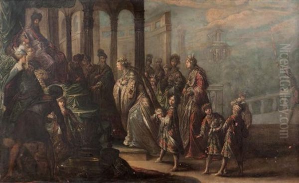 La Reine De Saba Devant Salomon Ou Esther Devant Assuerus - view 1