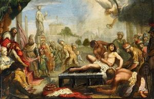 The Martyrdom Of Saint Laurence by Claude Vignon