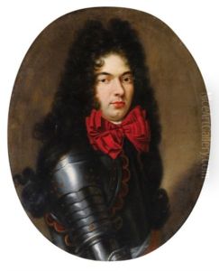 Portraits Presumes De Deux Fils De Louis Xiv (pair) by Philippe Vignon