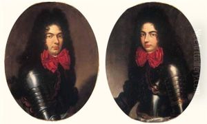 Portrait De Deux Fils De Louis Xiv(?) (in 2 Parts) by Philippe Vignon
