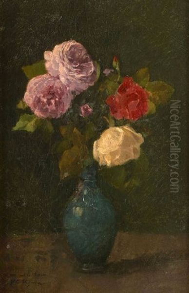 Bouquet De Roses Dans Un Vase - view 1