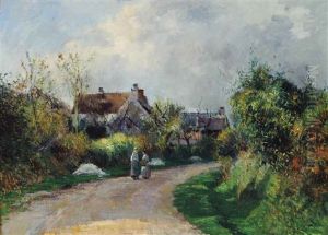 Personnages Sur Un Chemin De Campagne by Victor-Alfred-Paul Vignon