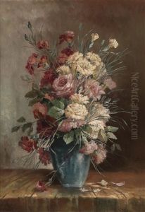 Nelken In Vase by Karl Vikas