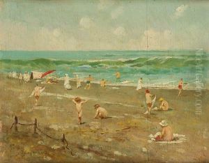 Personajes En La Playa by Julio Vila y Prades