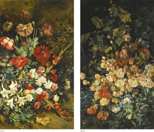 Two Flower Still Lifes: A Pair Two Flower Still Lifes: A Pair