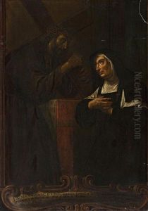 Vision De La Beata Ines De Beniganim by Antonio Viladomat Y Manalt