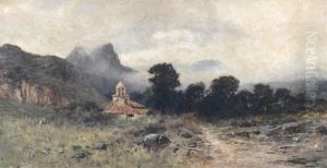 Ermita En Paisaje by Jose Vilar Torres