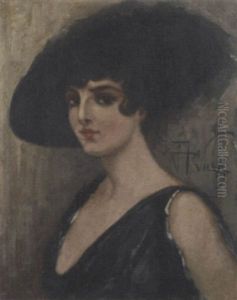 Signora Con Cappello by Aleardo Villa