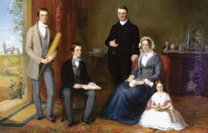 The Reverend John Witherington, Vicar Of Tetsworth, Oxon, With His Family