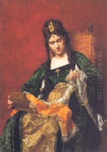 Lady With A Tiara by Emile Villa