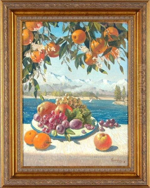 Orange Blossoms And Still Life With Lake Vista - view 1