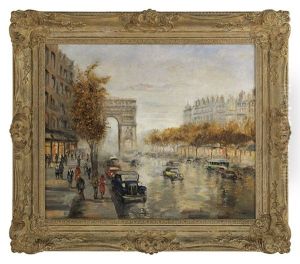 Paris, Champs Elysees by Cesar A. Villacres