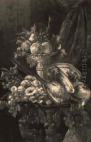Still Life With Fruit, Bird And Pumpkin - view 1