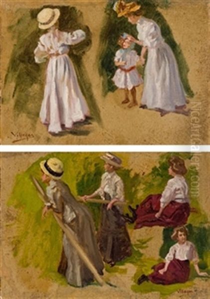 Pareja De Apuntes Con Damas - view 1