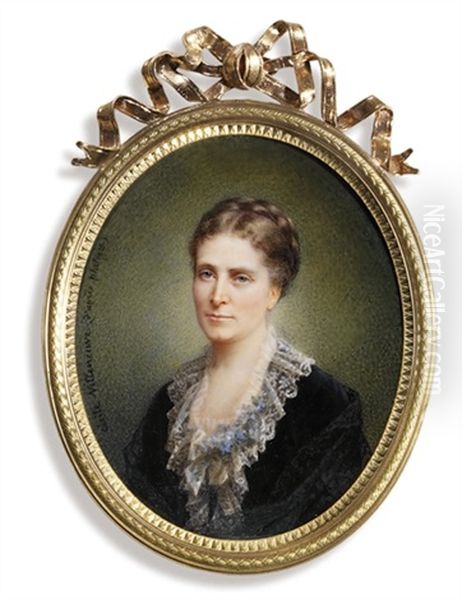 Blanche Outhenin-chalandre, Nee Blache, In Black Dress With White Lace Collar... - view 1