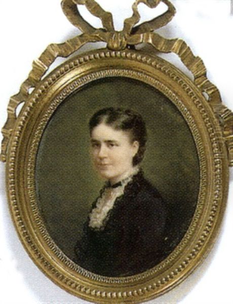 Femme Au Collier De Chien De Velours Noirs - view 1