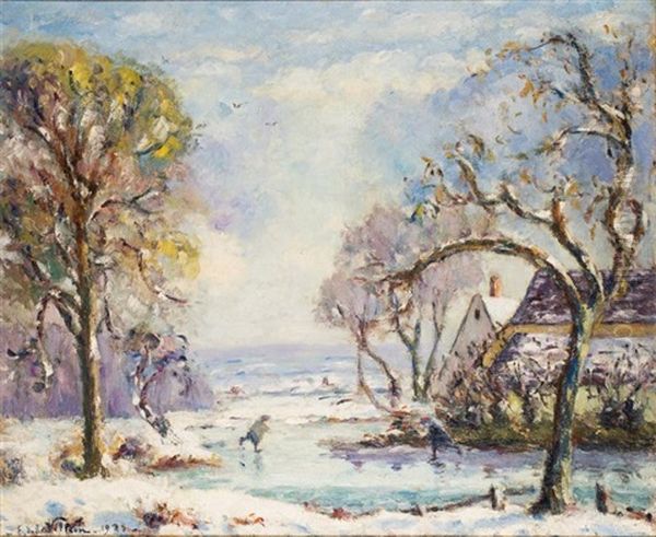 Paysage De Neige. Patinage - view 1