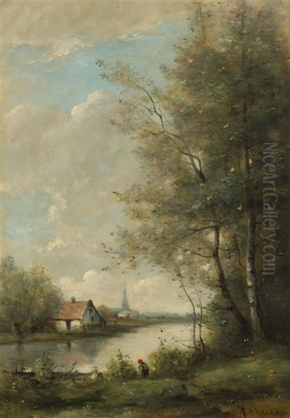 Flusslandschaft Mit Figuren - view 1