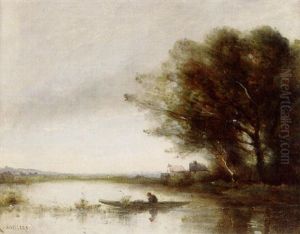 Promenade En Barque by Adolphe De Villers