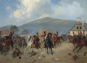 Skirmish During The Hungarian Revolution Of 1848-1849 by Alexander Bogdanovich Villevalde