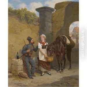 A Cossack And A Townsgirl by Alexander Bogdanovich Villevalde