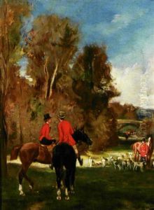 Jagtscene by Auguste Vimar
