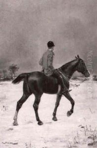 Chasseur A Cheval Par Temps De Neige Chasseur A Cheval Par Temps De Neige