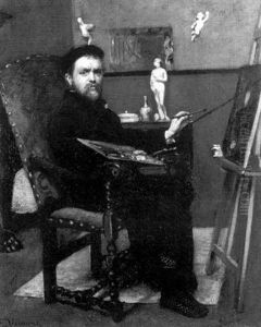 Autoportrait Au Chevalet by Edouard Vimont