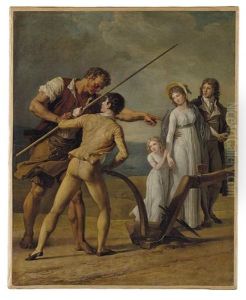 The Ploughing Lesson; A Study For 'l'agriculture' by Francois Andre Vincent