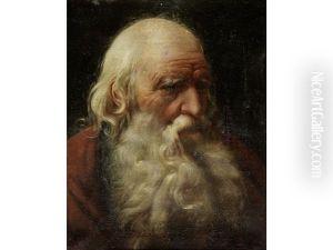 Portrait Of An Elderly Bearded Man by Francois Andre Vincent