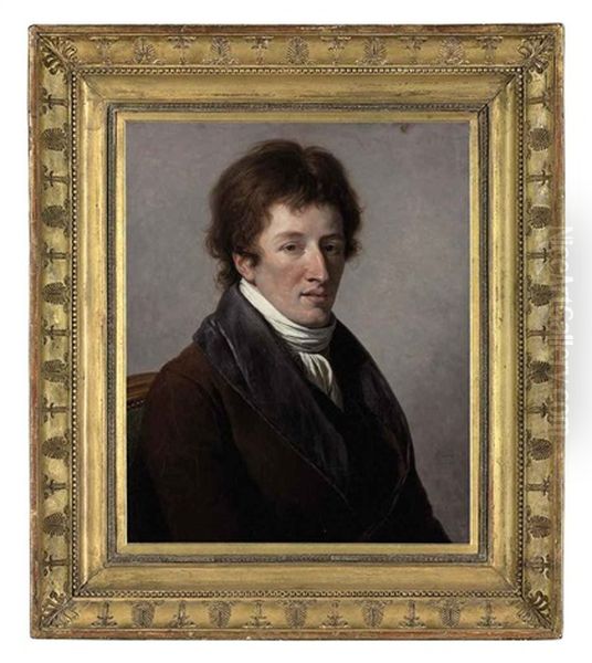 Portrait Of Baron Georges Cuvier In A Brown Coat And White Shawl - view 1