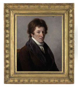Portrait Of Baron Georges Cuvier In A Brown Coat And White Shawl