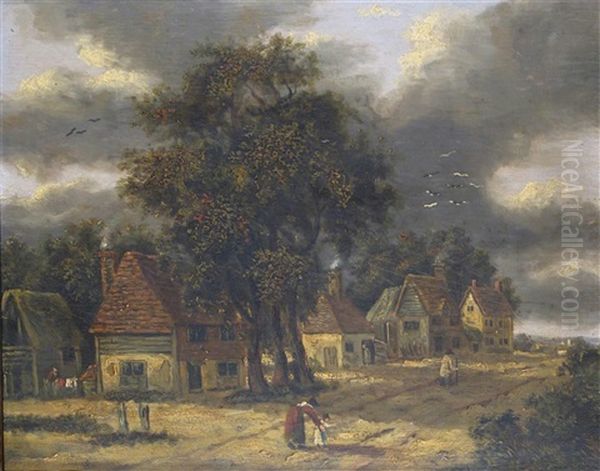 Figures In A Rural Hamlet - view 1