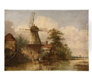 Riverside Windmill by George Vincent