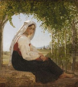 Jeune Italienne Sous Une Treille