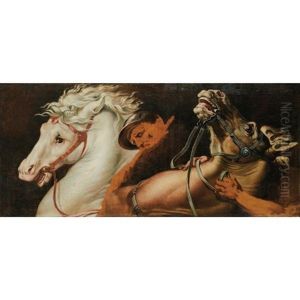Chevaux Effrayes, Detail De La Bataille De Constantin (after Raphael)