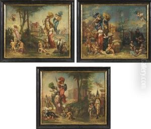Allegories (3 Works) by Franz Kaspar Huibrecht Vinck