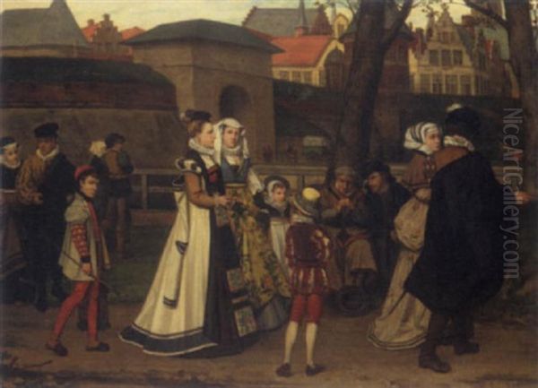 A Medieval Street Scene - view 1