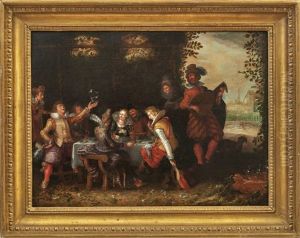 Elegante Festgesellschaft Im Freien