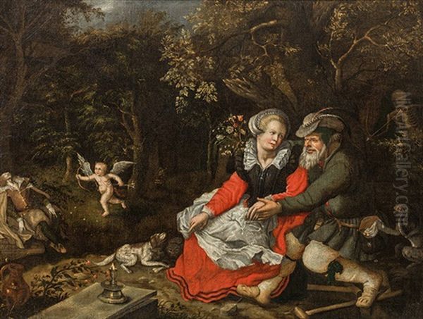 Old Man, Young Woman, Winged Cupid - Allegory Of Love - view 1