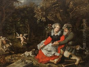 Old Man, Young Woman, Winged Cupid - Allegory Of Love