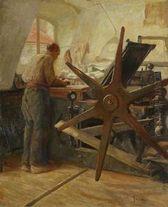 Dans L'atelier by Gaston Vincke