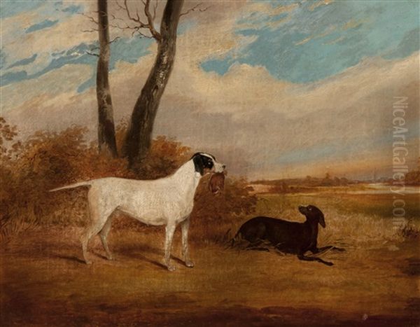 Gun Dogs In A Landscape (pair) - view 1