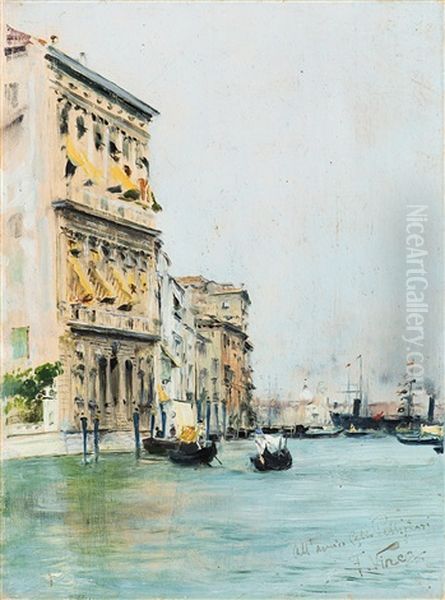 Venezia. Canal Grande Con Gondole - view 1