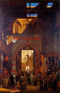 Grand Bazar Au Caire by Charles Leon Vinit