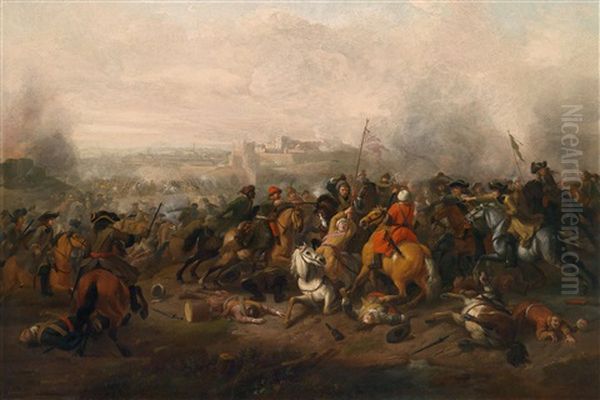 Ein Kavalleriegefecht Zwischen Christlichen Und Osmanischen Soldaten - view 1
