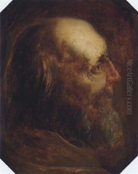 Head Of An Old Man In Profile - view 1